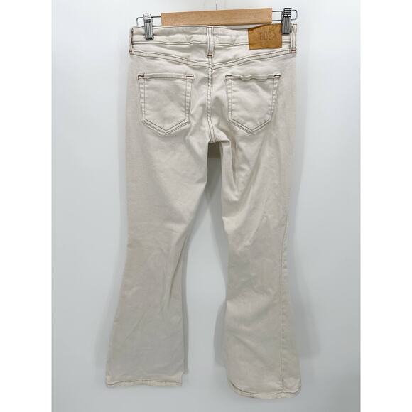 Urban Outfitters BDG Jeans Women 27 Cream Flare Low Rise Cotton Blend Denim - Picture 2 of 9